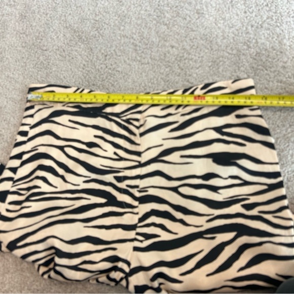 Zara cream black tiger animal print satin effect pyjama pants back slit NWT - Picture 10 of 14